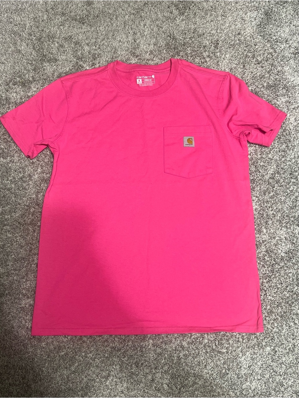 Carhartt Women’s Pocket T-Shirt in Bright Pink